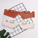 Wide Elastic Rivet Belt – Women’s Decorative Waistband