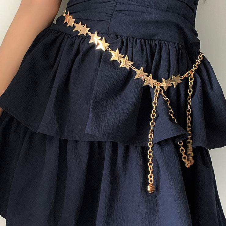 Women’s Metal Waist Chain – Retro Dress Accessory