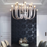 Modern Glass Chandelier – Creative Duplex Restaurant Ceiling Lamp